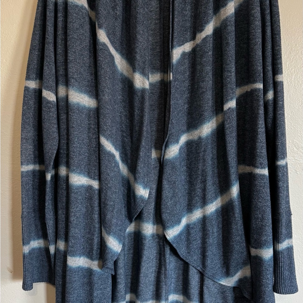 Knox Rose Charcoal and Ivory Marled Open Cardigan